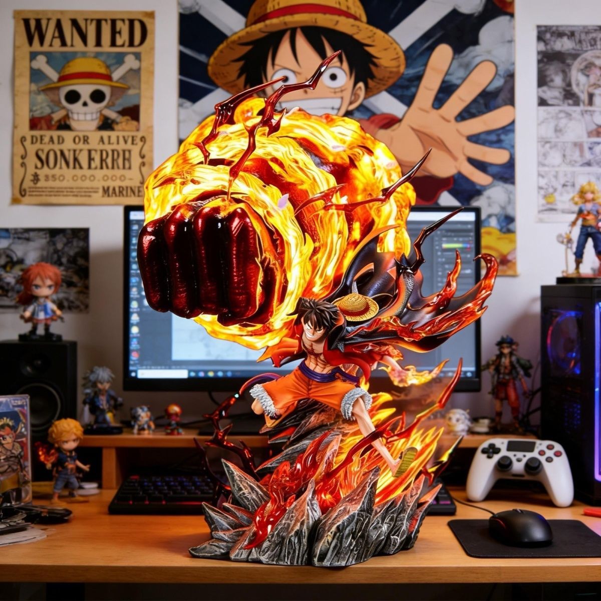 Vinyl Figure Blank - Коллекционная статуэтка LZ Karmic Fire Luffy