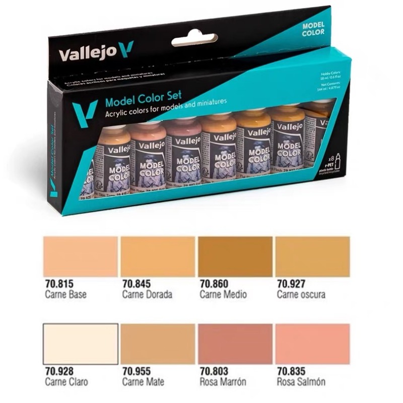 Tamiya Model Paint Set - Набор акриловых красок Vallejo 70124, экологически